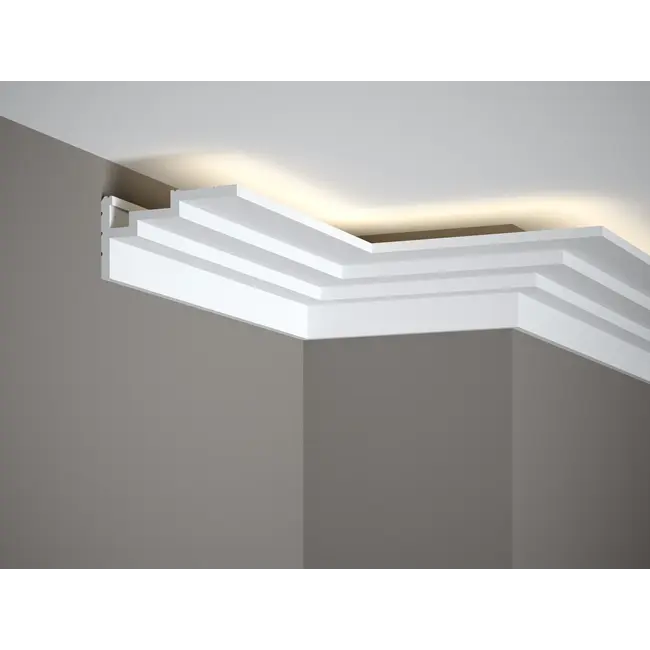 Lijst & Ornament QL025 Multi Plint (110 x 60 mm), HDPS, lengte 2 m