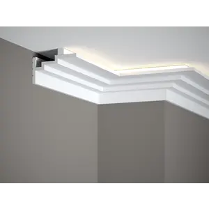 Lijst & Ornament QL025 Multi Plint (110 x 60 mm), HDPS, lengte 2 m