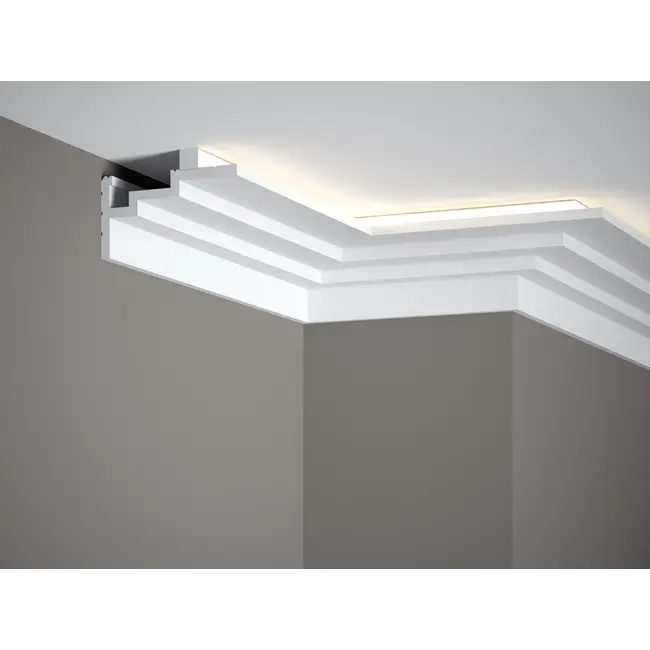 Lijst & Ornament QL025 Multi Plint (110 x 60 mm), HDPS, lengte 2 m