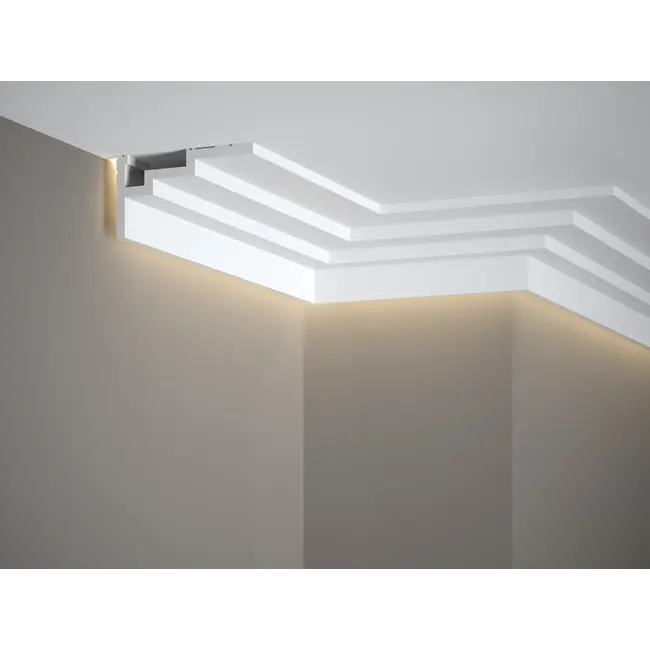 Lijst & Ornament QL025 Multi Plint (110 x 60 mm), HDPS, lengte 2 m