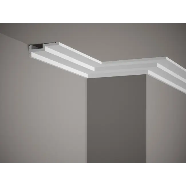Lijst & Ornament QL024 Multi Plint (85 x 30 mm), HDPS, lengte 2 m