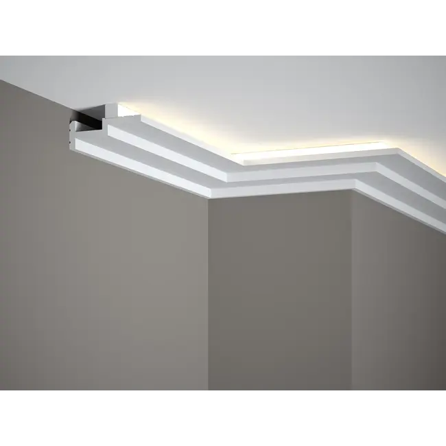 Lijst & Ornament QL024 Multi Plint (85 x 30 mm), HDPS, lengte 2 m