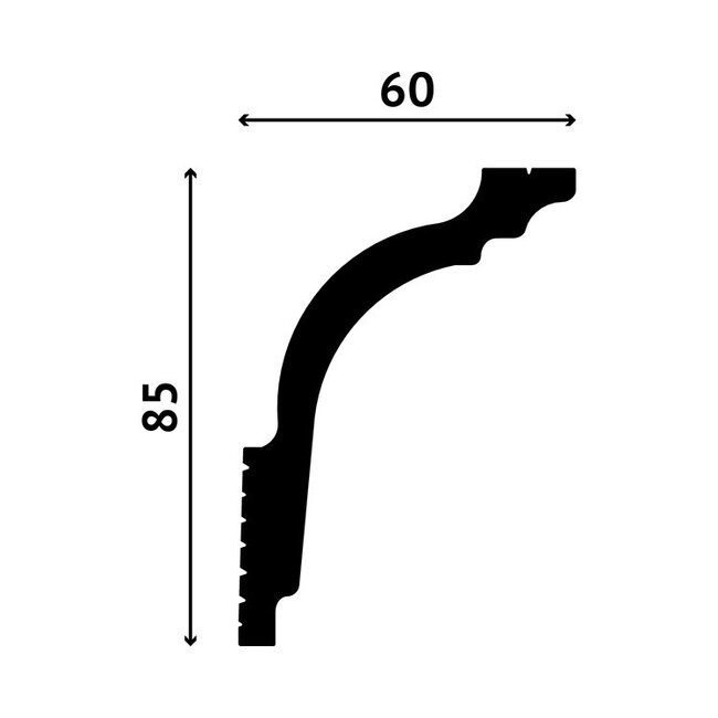 Homestyl NB100 (85 x 60 mm), lengte 2 m
