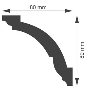Lijst & Ornament NAS (80 x 80 mm), lengte 2 m