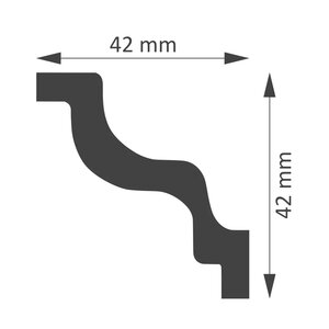 Lijst & Ornament NM50 (42 x 42 mm), lengte 2 m