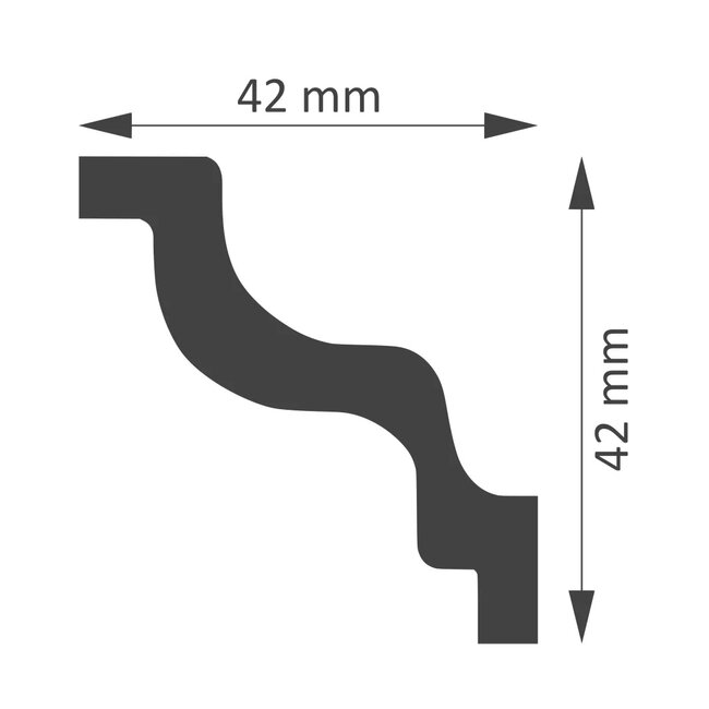 Homestyl NM50 (42 x 42 mm), lengte 2 m