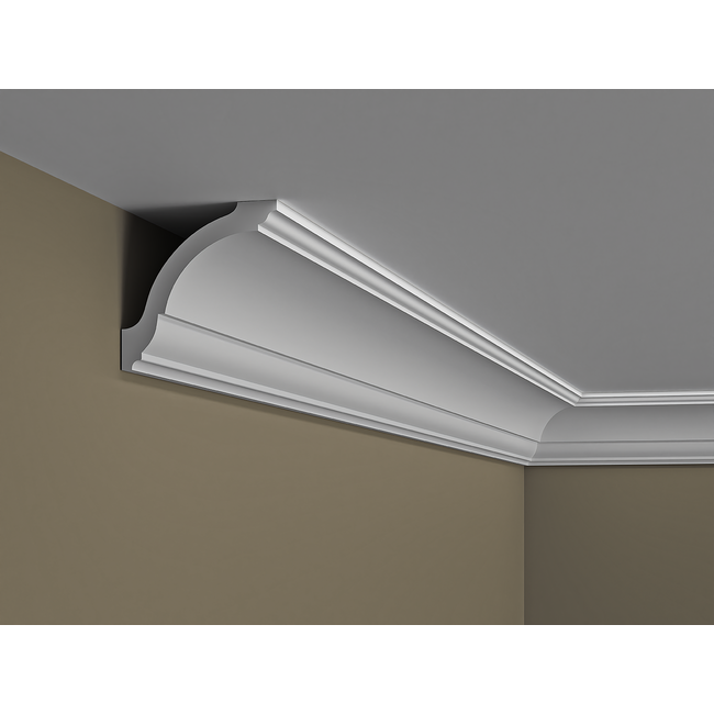 Homestyl Plafondlijst NAS 80 x 80 mm - Lengte 200 cm - Wit XPS