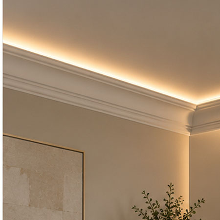 Indirecte LED-verlichting met verlichtingsprofielen