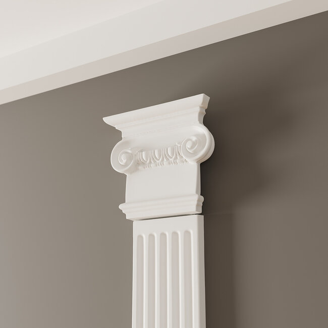 Grand Decor Pilasterkapiteel PL258L - polyurethaan, 21,4 x 18,9 cm