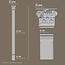 Grand Decor Pilasterkapiteel PL259R - polyurethaan, 21,6 x 19,1 cm