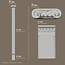 Grand Decor Pilasterkapiteel PL262 - polyurethaan, 24,2 x 8 cm
