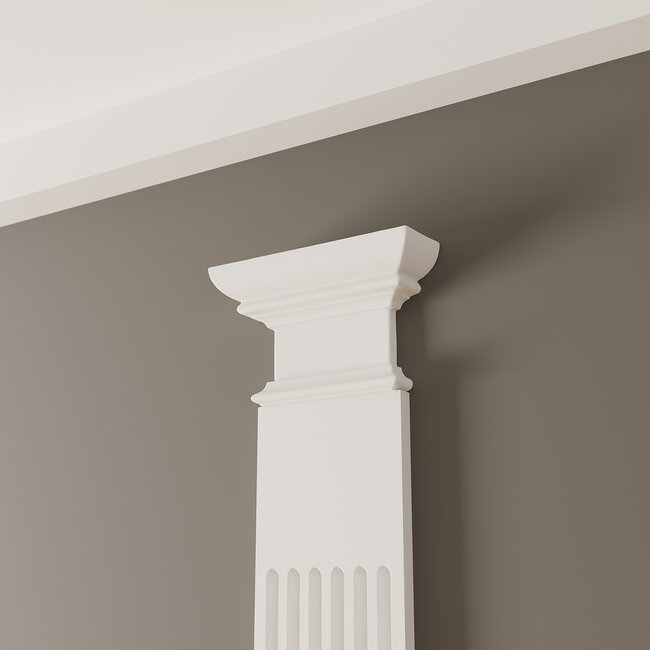 Grand Decor Pilasterkapiteel PL279 - polyurethaan, 27,2 x 17 cm