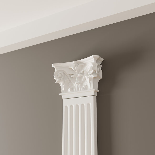Grand Decor Pilasterset PL255 + PL253 + PL254N - polyurethaan, hoogte 239 cm