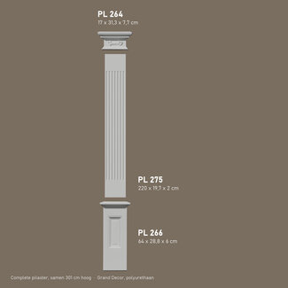 Grand Decor Pilaster set PL266 + PL275 + PL264, hoogte 301 cm
