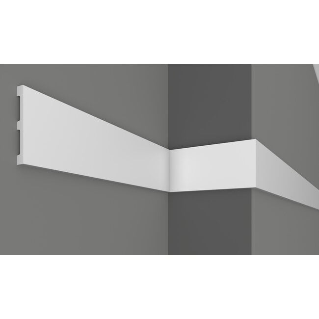 Grand Decor Platte plint CR956 / M225 (100 x 12 mm) polyurethaan, lengte 2 m