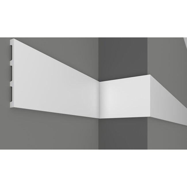 Grand Decor Platte plint CR958 / M227 (148 x 13 mm) polyurethaan, lengte 2 m