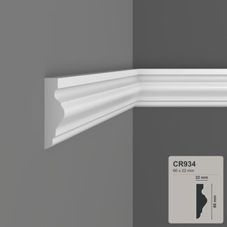 Grand Decor Kaderlijst CR934 (66 x 22 mm), polyurethaan, lengte 2 m