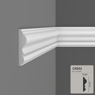 Grand Decor CR952 (81 x 21 mm), polurethaan, lengte 2 m
