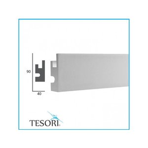 Tesori LED sierlijst voor indirecte verlichting XPS, KD301 (90x40 mm), lengte 1,15 m