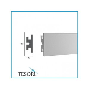 Tesori LED sierlijst voor indirecte verlichting XPS, KD302 (120x40 mm), lengte 1,15 m