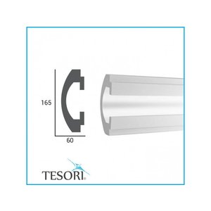 Tesori LED sierlijst voor indirecte verlichting XPS, KD112 (165 x 60 mm), lengte 1,15 m