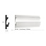 Tesori LED sierlijst voor indirecte verlichting XPS, KD401 (125 x 35 mm), lengte 1,15 m - Verzonken / Semi-Verzonken