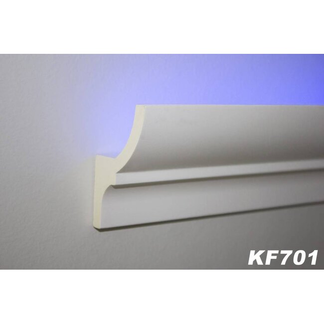 Grand Decor Polyurethaan - LED sierlijst voor indirecte verlichting, KF701 (70 x 40 mm), lengte 2 m