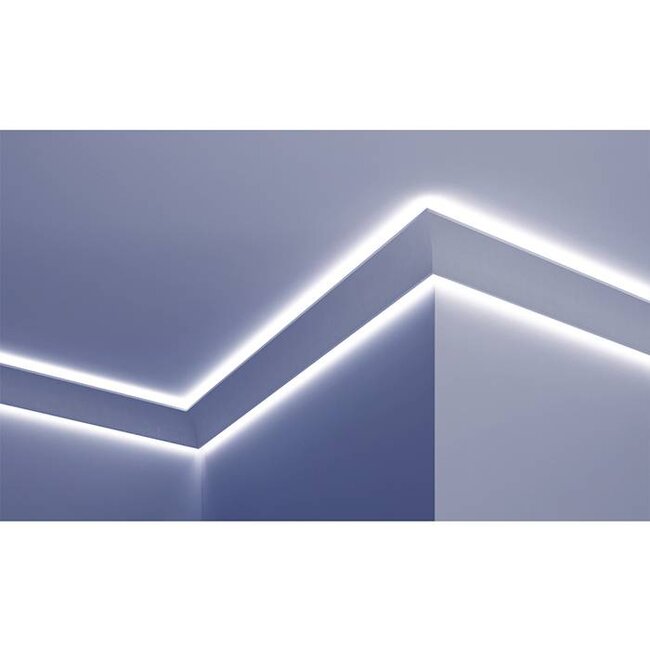 Grand Decor Polyurethaan - LED sierlijst voor indirecte verlichting, KF703 (90 x 90 mm), lengte 2 m