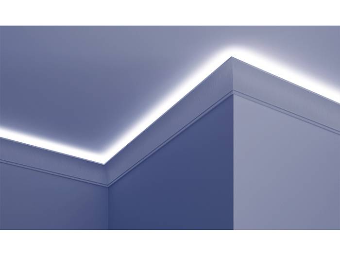 Het spijt me koepel Rechtsaf Grand Decor Polyurethaan - LED sierlijst voor indirecte verlichting, KF704  (100 x 50 mm), lengte 2 m - Sierlijsten en Ornamenten Webshop Luteijn