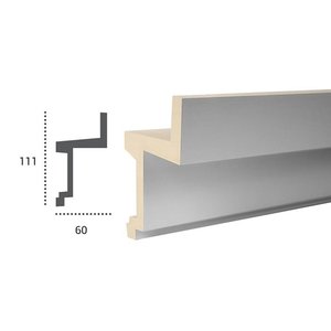 Grand Decor Polyurethaan - LED sierlijst voor indirecte verlichting, KF705 (111 x 60 mm), lengte 2 m