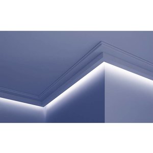 Grand Decor Polyurethaan - LED sierlijst voor indirecte verlichting, KF705 (111 x 60 mm), lengte 2 m