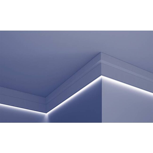 Grand Decor Polyurethaan - LED sierlijst voor indirecte verlichting, KF707 (179 x 45 mm), lengte 2 m