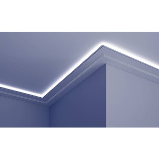 Grand Decor Polyurethaan - LED sierlijst voor indirecte verlichting, KF709 (150 x 40 mm), lengte 2 m