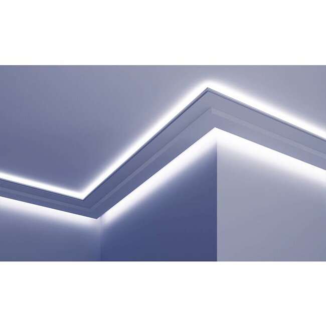 Grand Decor Polyurethaan - LED sierlijst voor indirecte verlichting, KF709 (150 x 40 mm), lengte 2 m