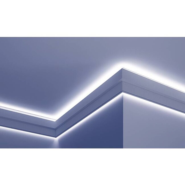 Grand Decor Polyurethaan - LED sierlijst voor indirecte verlichting, KF709 (150 x 40 mm), lengte 2 m