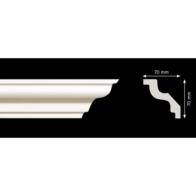 Homestar Plafondlijst M100 – Sierlijst 70x70 mm, lengte 200 cm