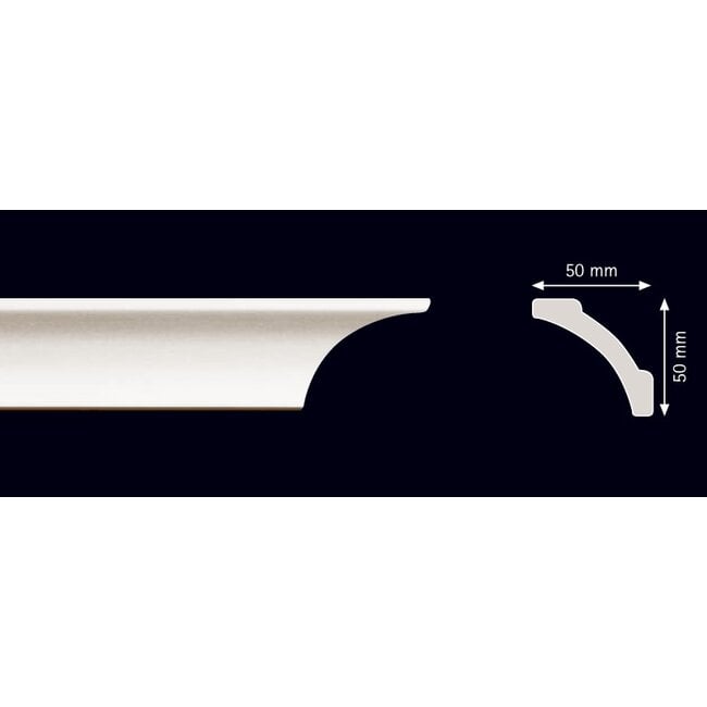 Homestar Plafond Sierlijsten A7 – Plafondplinten 50x50 mm (lengte 2 m)