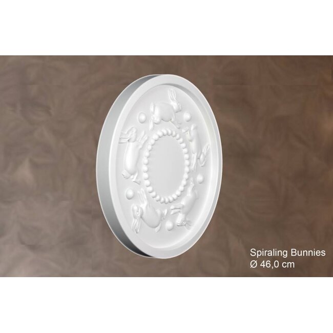 Grand Decor Rozet SPIRALING BUNNIES diameter 46,0 cm babykamer / kinderkamer