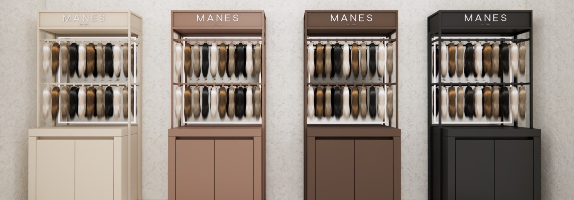 Manes Exclusive Hair Extensions Presentation Unit