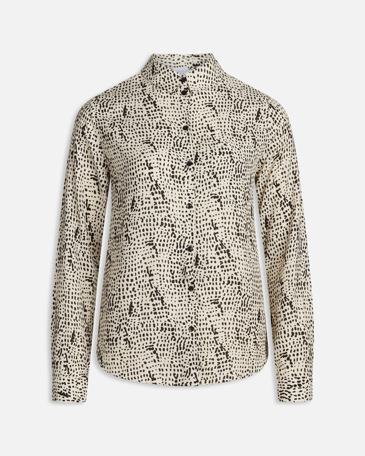 Sisters Point Blouse creme en zwarte print