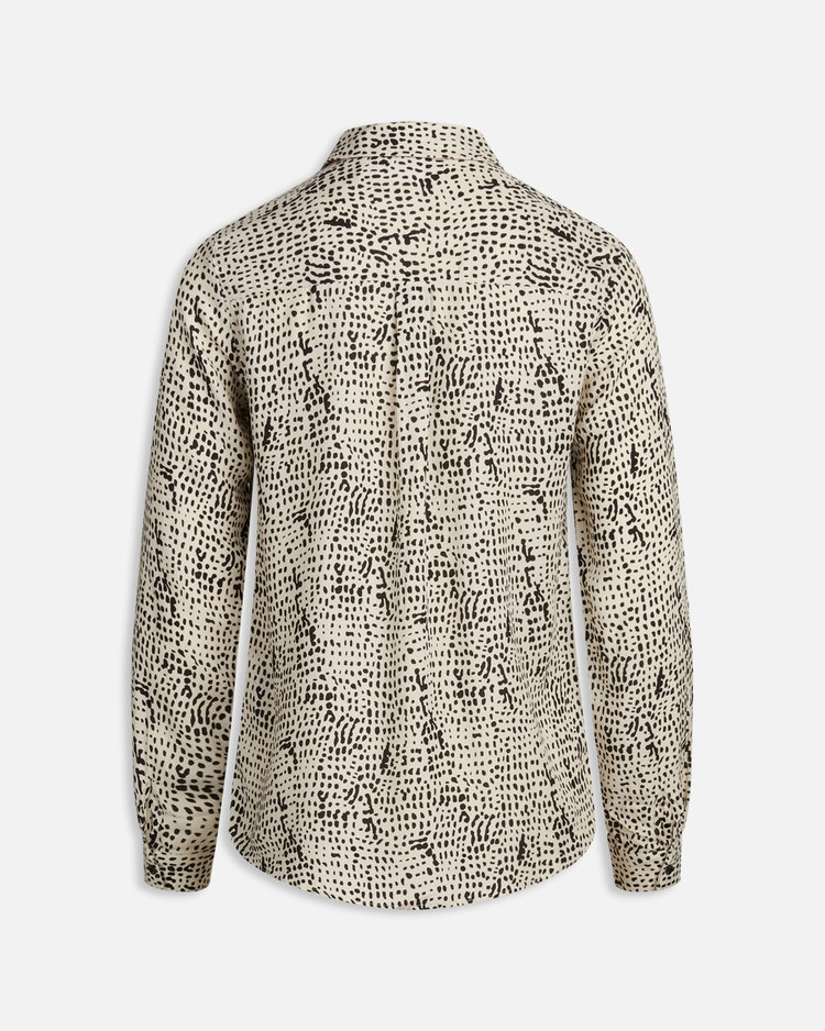 Sisters Point Blouse creme en zwarte print