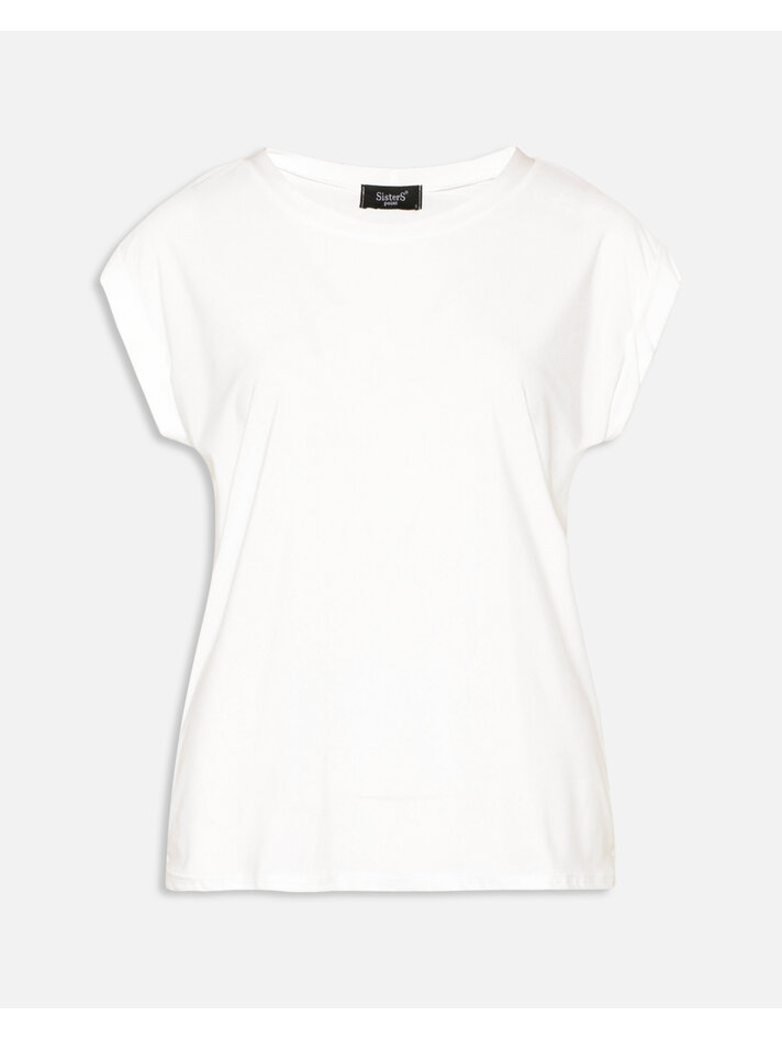 Kate Kasin Dames casual ronde hals tops ruches mouw T-shirts losse