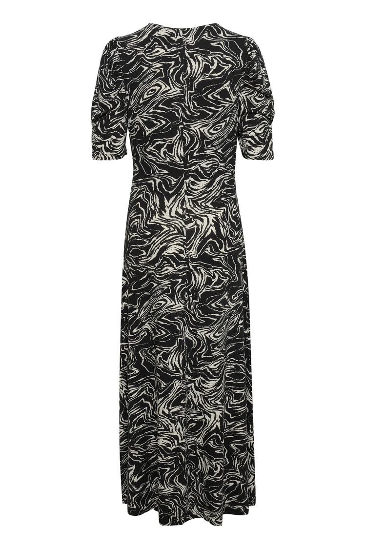 Soaked in Luxury Jurk Hanadi Printed Zwart/Wit