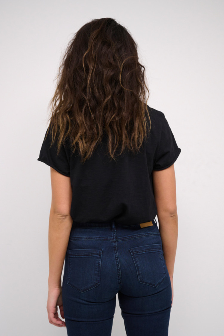 My Essential Wardrobe The VTee Slub T-shirt zwart