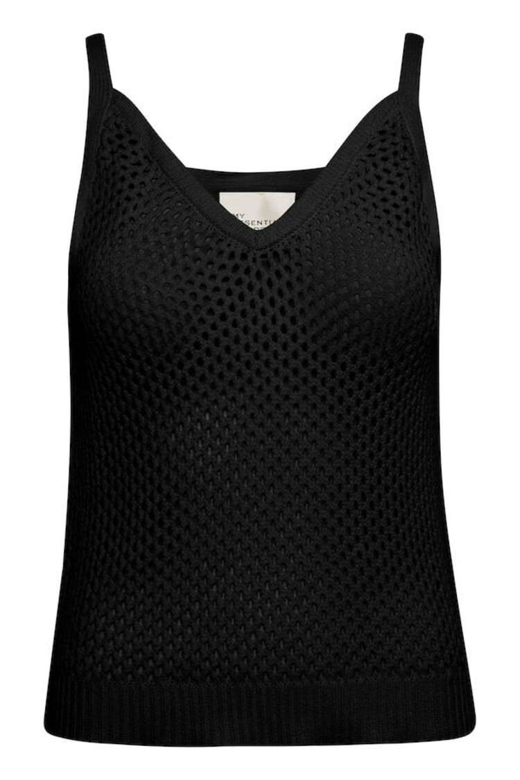My Essential Wardrobe Top Ava Knit Zwart