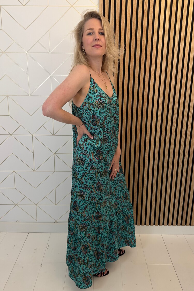 My Essential Wardrobe Maxijurk Becca Turquoise Paisleyprint