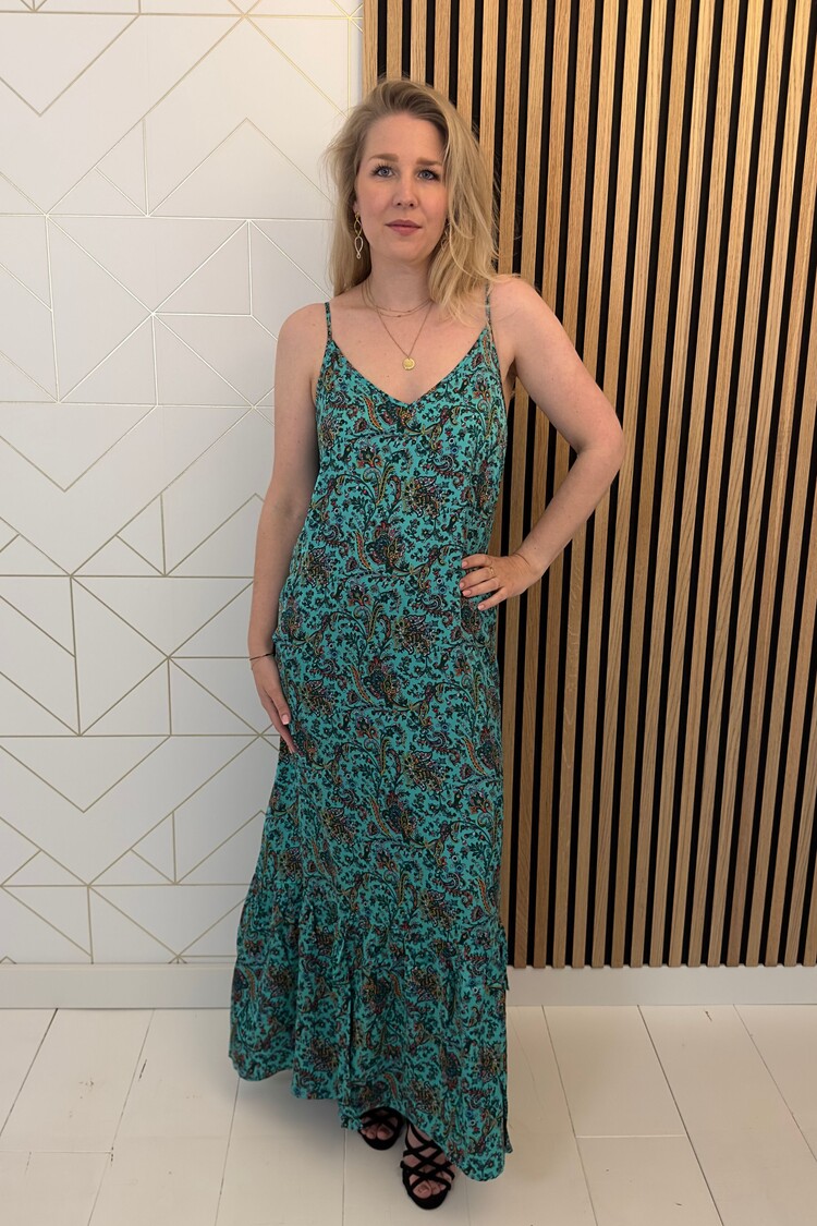 My Essential Wardrobe Maxijurk Becca Turquoise Paisleyprint