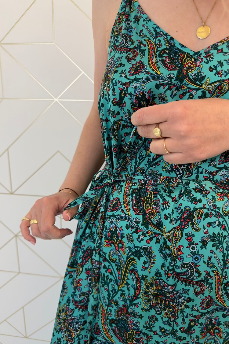 My Essential Wardrobe Maxijurk Becca Turquoise Paisleyprint