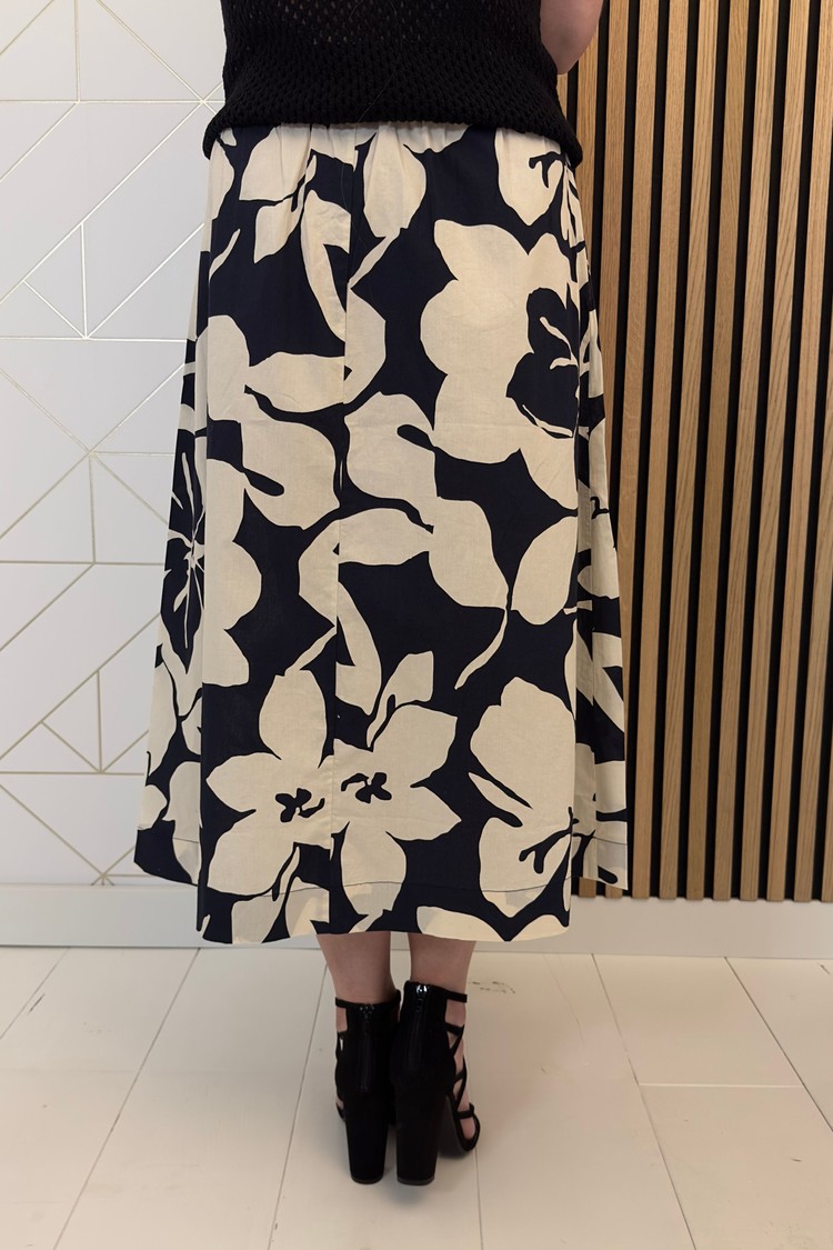 Saint Tropez Midirok Ursula Donkerblauw/Wit