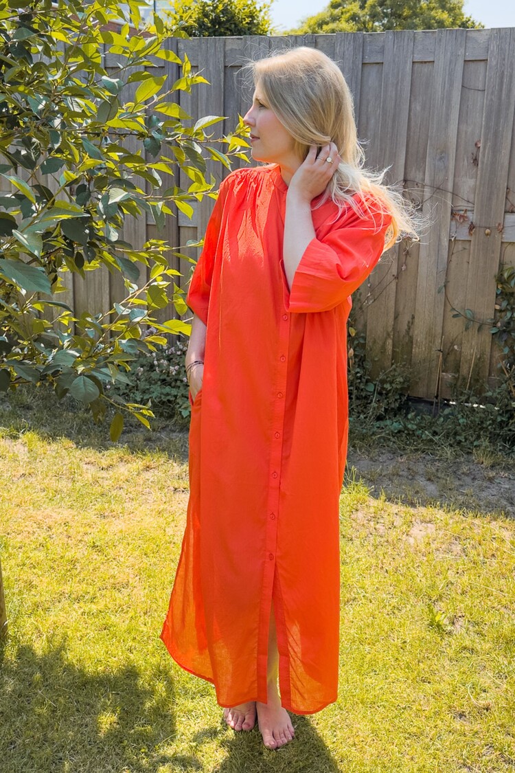 Soaked in Luxury Jurk Viga Kaftan Rood